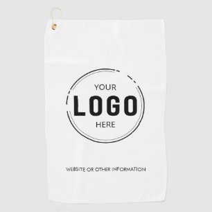 Modern Add Your Logo Business Company Branded Golf Towel