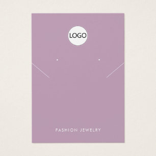 Modern Add your logo Necklace Earring Display card