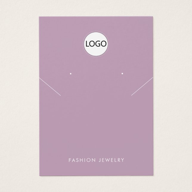 Modern Add your logo Necklace Earring Display card (Front)