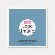 Modern Add Your Logo Promo Customisable Dusty Blue