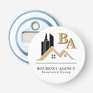 Modern Add Your Own Logo Professional Black Gold Bottle Opener