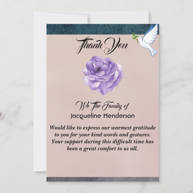 Modern Add Your Photo Life Celebration Thank You (Front)