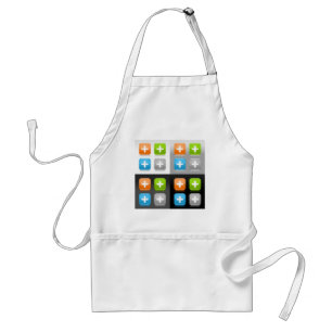 Modern Addition Math Symbol Shiny Glassy Icons Standard Apron