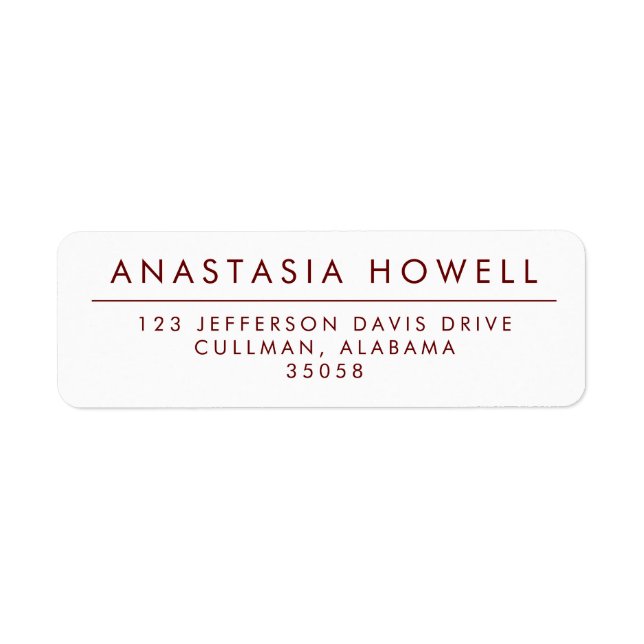 Modern Address Labels (Front)