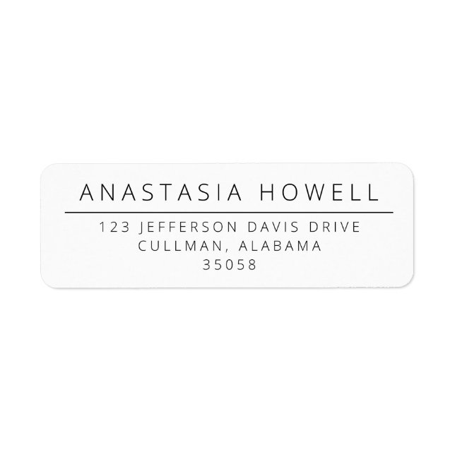 Modern Address Labels (Front)