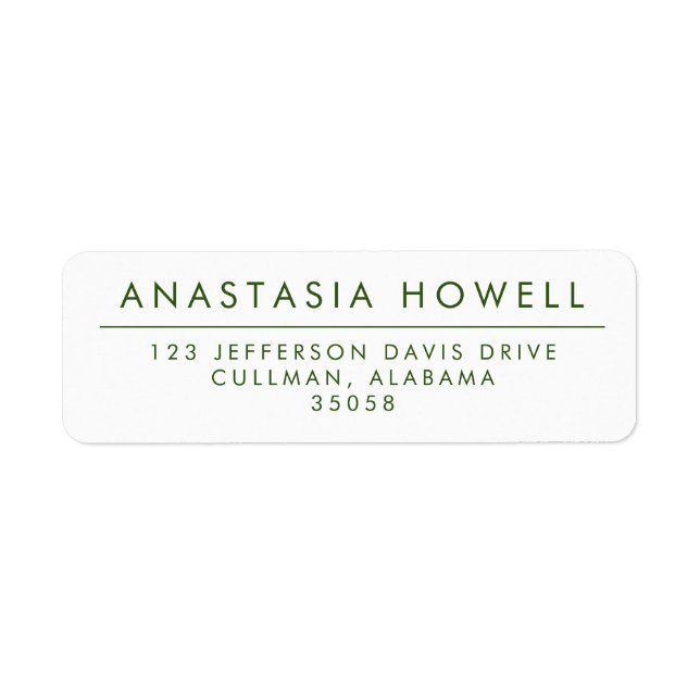 Modern Address Labels (Front)