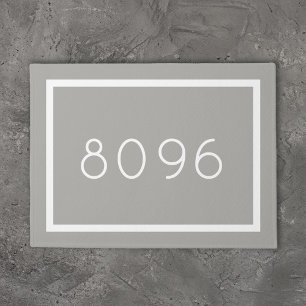 Modern Address Number   Editable Colours Doormat
