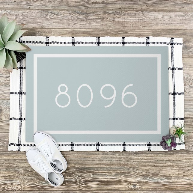 Modern Address Number | Editable Colours Doormat (Creator Uploaded)