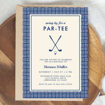 Modern Adult Golf Birthday Party Any Age Blue