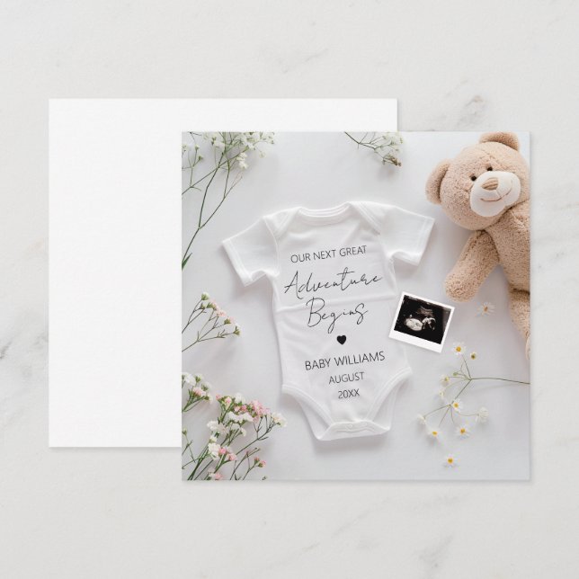 Modern Adventure Pregnancy Announcement (Front/Back)