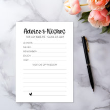 Modern Advice and Wishes for Graduate Cards