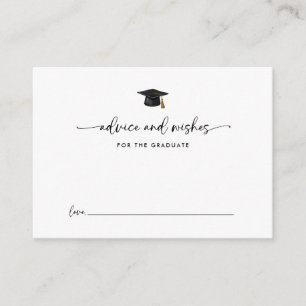 Modern Advice Wishes For The Graduate Graduation Enclosure Card