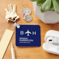 Modern Aeroplane Monogram Blue Logo