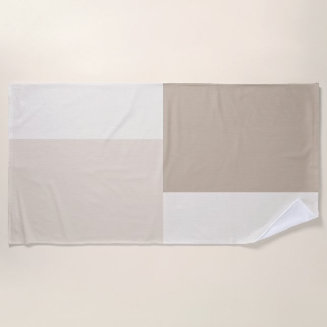 Modern Aesthetic Abstract Colour Block Beach Towel (Front)