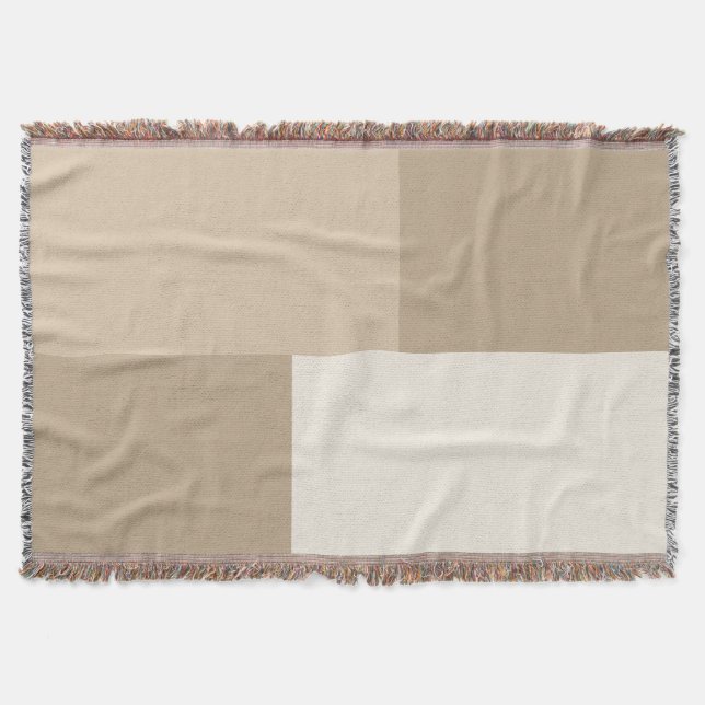 Modern Aesthetic Abstract Colour Block Blanket (Front)