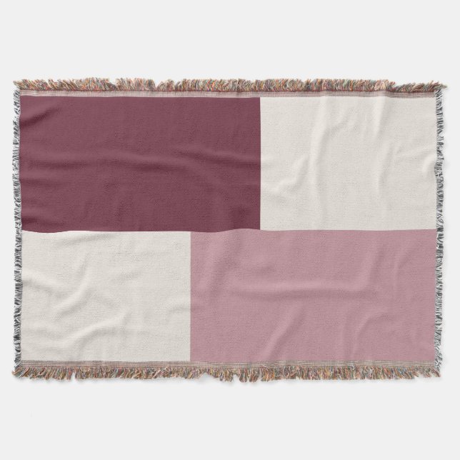 Modern Aesthetic Abstract Colour Block Blanket (Front)