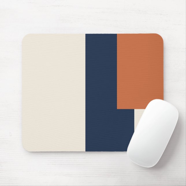 Modern Aesthetic Abstract Colour Block Mouse Pad (With Mouse)