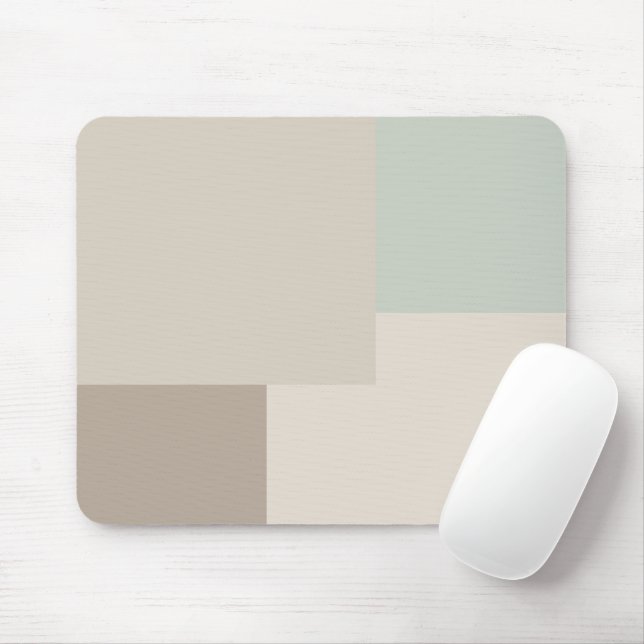 Modern Aesthetic Abstract Colour Block Mouse Pad (With Mouse)