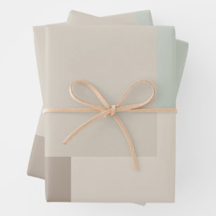 Modern Aesthetic Abstract Colour Block Pillow Wrapping Paper Sheet