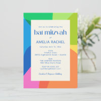 Modern Aesthetic Bat Mitzvah Colourful Geometric