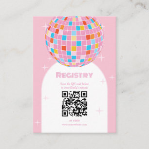 Modern Aesthetic Disco Glam Bridal Shower Registry Enclosure Card
