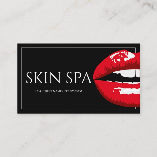 Modern Aesthetic Nurse, Doctor, Cosmetic Surgery B Business Card (Front)