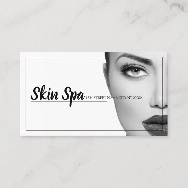 Modern Aesthetic Nurse, Doctor, Cosmetic Surgery Business Card (Front)