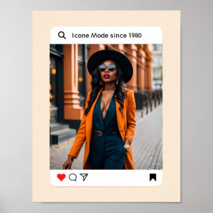 Modern Aesthetic photo instagram stylish Poster