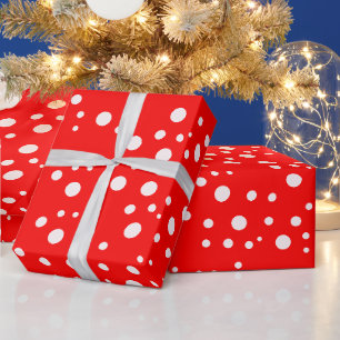 Modern Aesthetic Red Gift Wrapping Paper Roll
