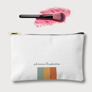 Modern Aesthetic Small Retro Colour Block Accessory Pouch