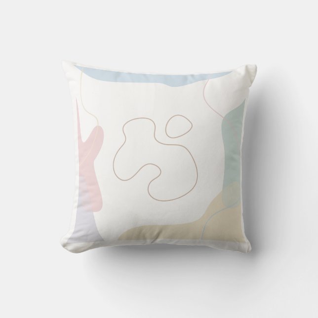 "Modern Aesthetic Square Pillow" Cushion (Front)