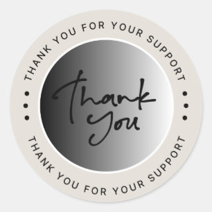 Modern Aesthetic Thank You Sticker