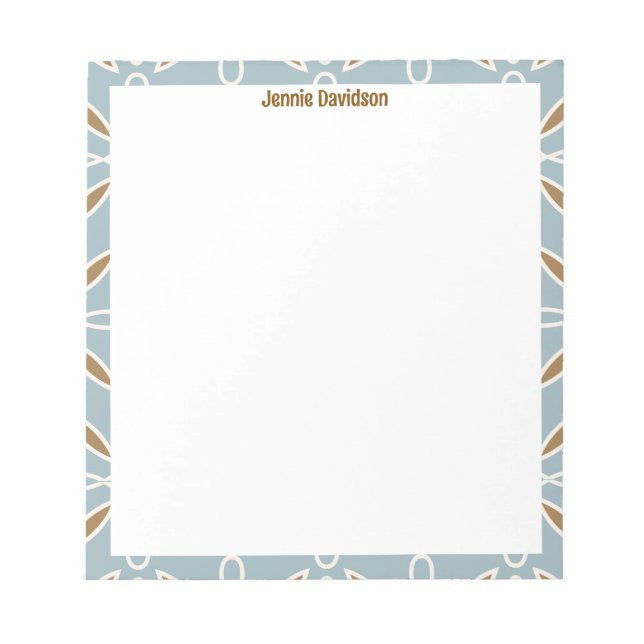 Modern Aesthetic Typography with Stylish Border Notepad (Front)