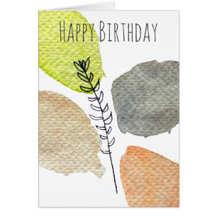 Modern Aesthetic watercolor leaf