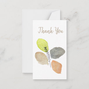 Modern Aesthetic watercolor leaf Card