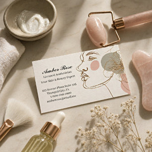 Modern aesthetician business card