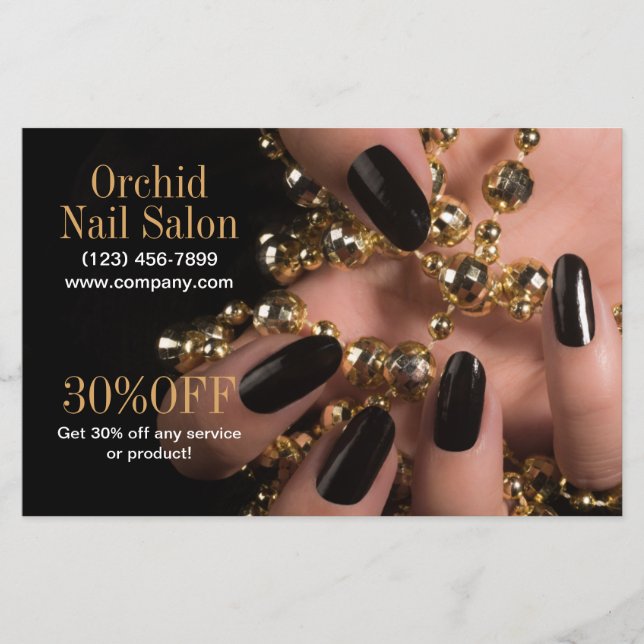 Modern Aesthetician SPA Nail Salon Price Lists Flyer (Front)