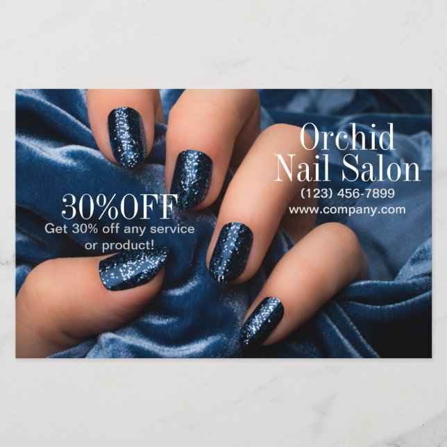 Modern Aesthetician SPA Nail Salon Price Lists Flyer (Front)