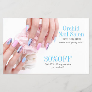 Modern Aesthetician SPA Nail Salon Price Lists Flyer