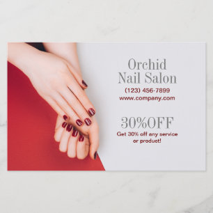Modern Aesthetician SPA Nail Salon Price Lists Flyer