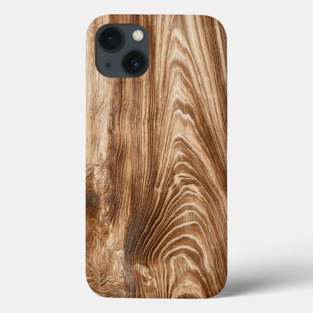 Modern Aesthetics: Faux Wood Grain iPhone Case (Back)