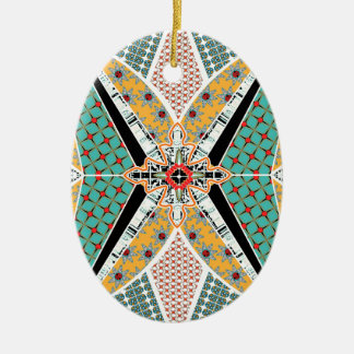 Modern Africa Centre Vibrant Pattern Ceramic Tree Decoration