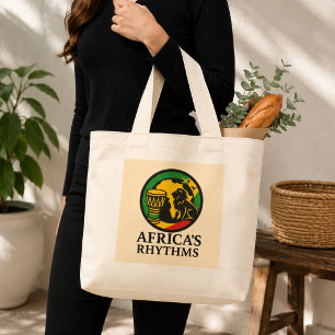 Modern Africa Rhythms Tribal Drum Dance Large Tote Bag