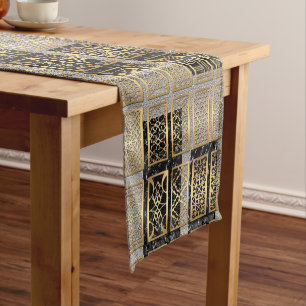 Modern African American Abstract Design Short Table Runner