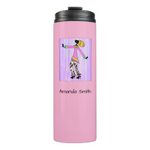 Modern African Art, Trendy and Elegant Girl Thermal Tumbler