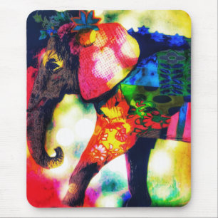 Modern African Elephant Pop Art Contemporary Mouse Mat