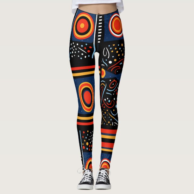 Modern African Print  Leggings (Front)