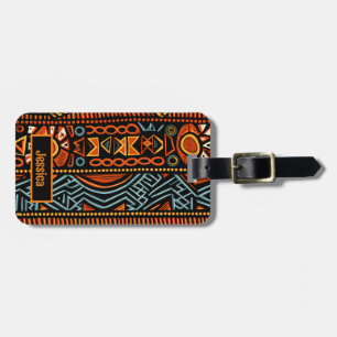 Modern African Print Luggage Tag