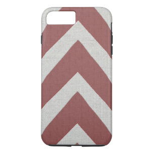 Modern African Print red arrows linen look iPhone 8 Plus/7 Plus Case