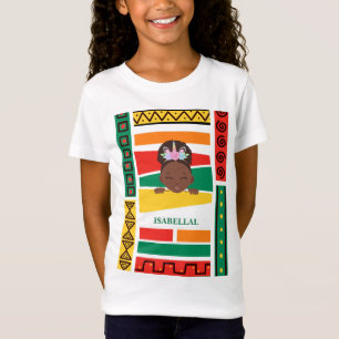 Modern afro African american girls Birthday party T-Shirt